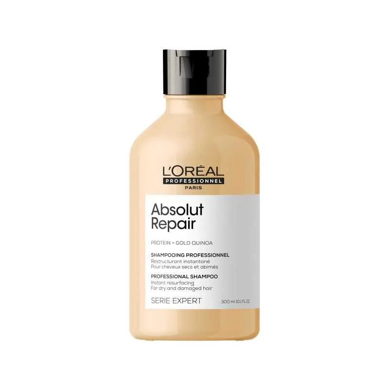 SHAMPOING PROFESSIONNEL REPARATEUR RESTRUCTURANT INSTANTANE POUR CHEVEUX SECS ET ABIMES | SERIE EXPERT | ABSOLUT REPAIR  300 ML