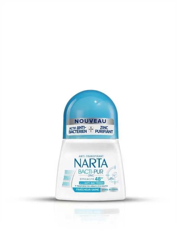 NARTA – Déodorant Roll On pour femmes Anti-transpirant BactiPur – 50ML