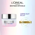 Crème Nuit Glycolic-Bright Soint éclat à base d’acide glycolique pour une peau lisse, éclatante et uniforme – 50 ml – L’Oréal Paris