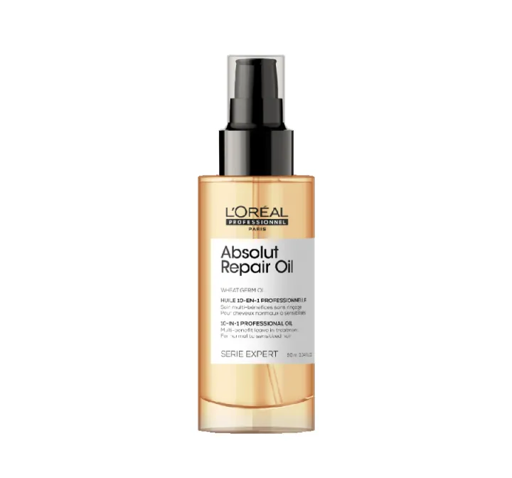 HUILE PROFESSIONNELLE 10-EN-1 SANS RINCAGE POUR CHEVEUX NORMAUX A SENSIBILISES | SERIE EXPERT | ABSOLUT REPAIR | 90 ML