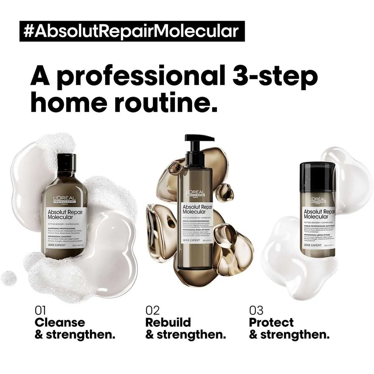 Absolut Repair Shampoing Moléculaire 300 ml L'Oréal Professionnel Série Expert