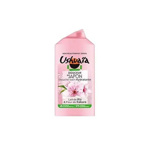 Ushuaïa Douceur du Japon Douche Soin Lait de Riz & Fleur de Sakura, 300ml